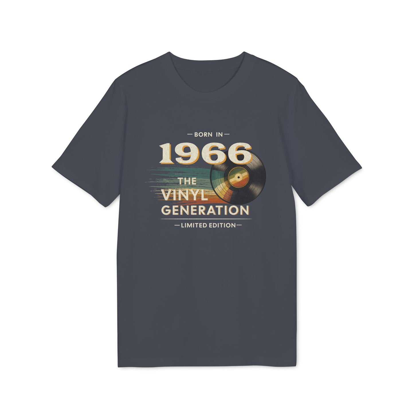 1966 - Vinyl Generation, Retro T-Shirt Herren 60. Geburtstag