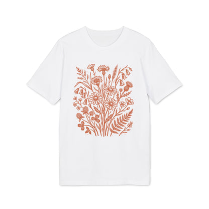 Terracotta Wildblumen T-Shirt Damen Bio Baumwolle