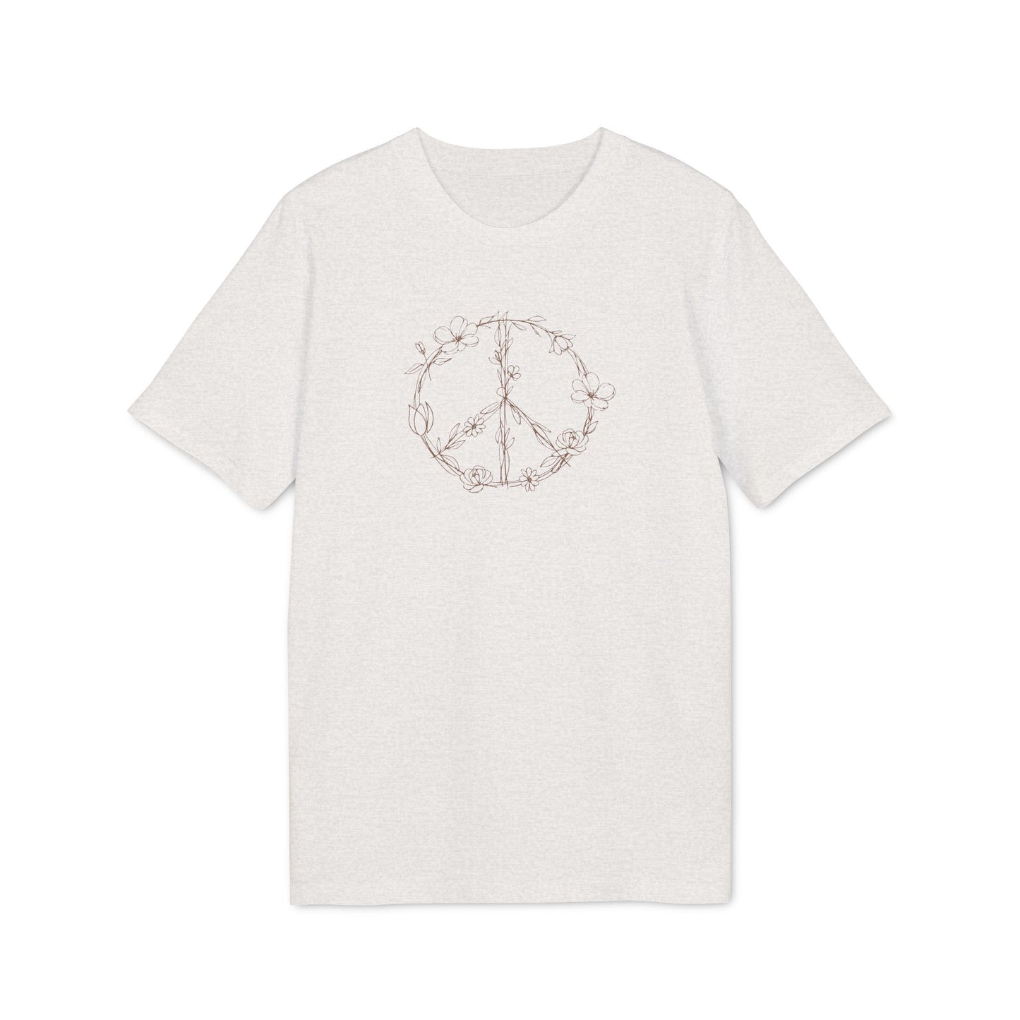 Hippie Friedenszeichen T-Shirt Damen, Bio-Baumwolle