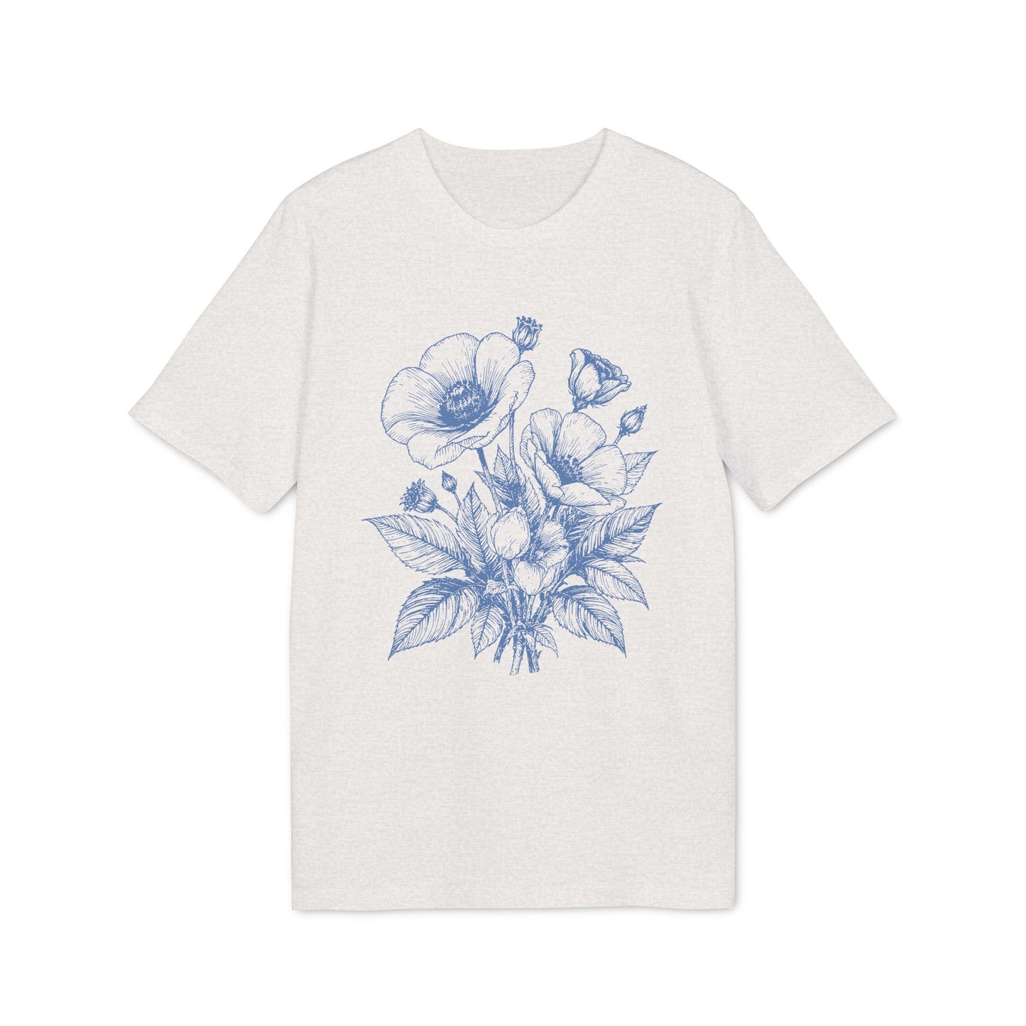 Retro Mohnblumen T-Shirt Damen Bio Baumwolle