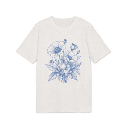 Retro Mohnblumen T-Shirt Damen Bio Baumwolle