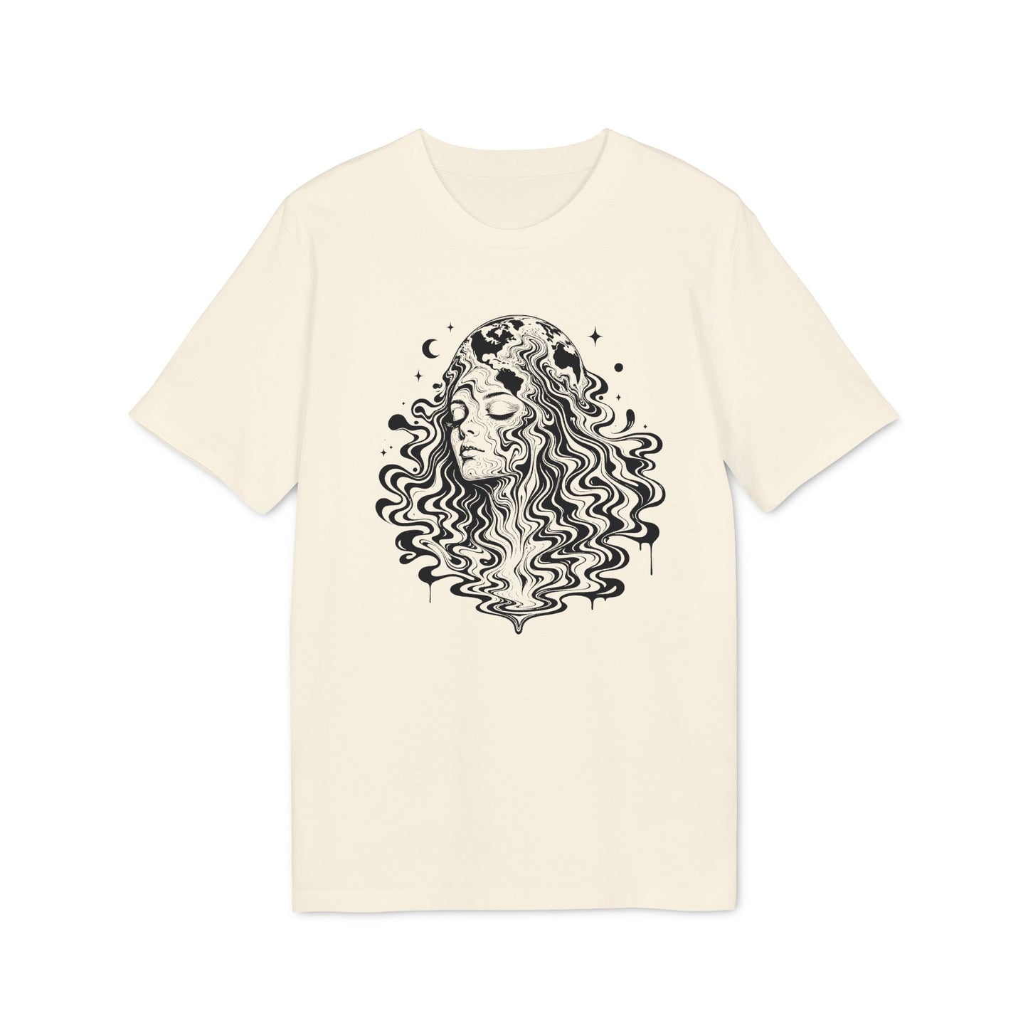 Psychedelisches und spirituelles Shirt mit Mutter Erde