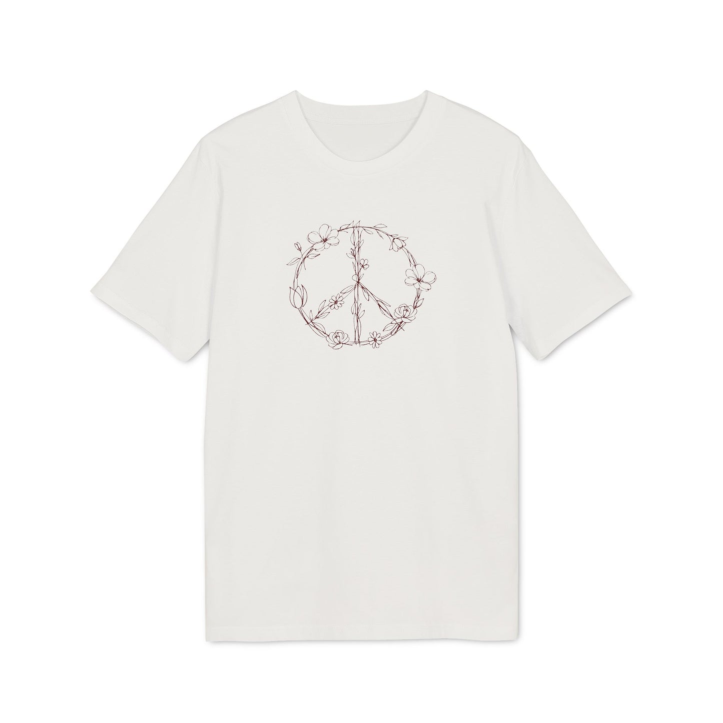Hippie Friedenszeichen T-Shirt Damen, Bio-Baumwolle
