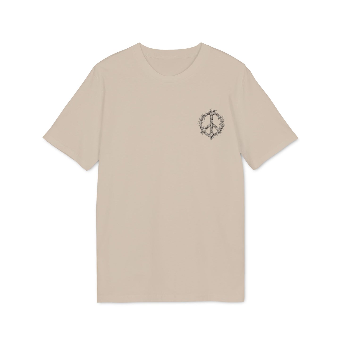 Psychedelisches Shirt mit kleinem Friedenssymbol für Damen und Herren