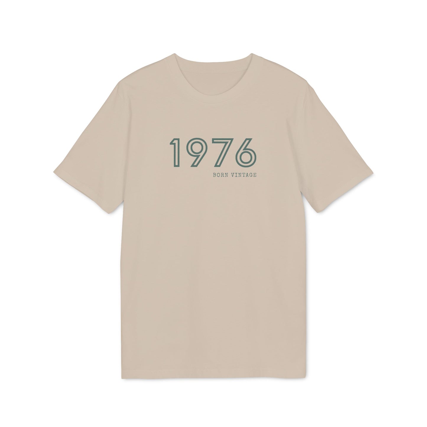 1976 Born Vintage Shirt Damen & Herren, Bio-Baumwolle