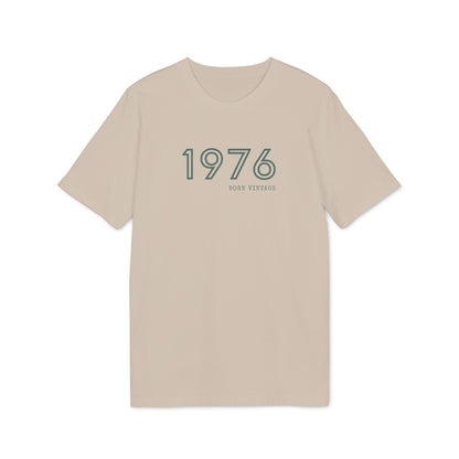 1976 Born Vintage Shirt Damen & Herren, Bio-Baumwolle