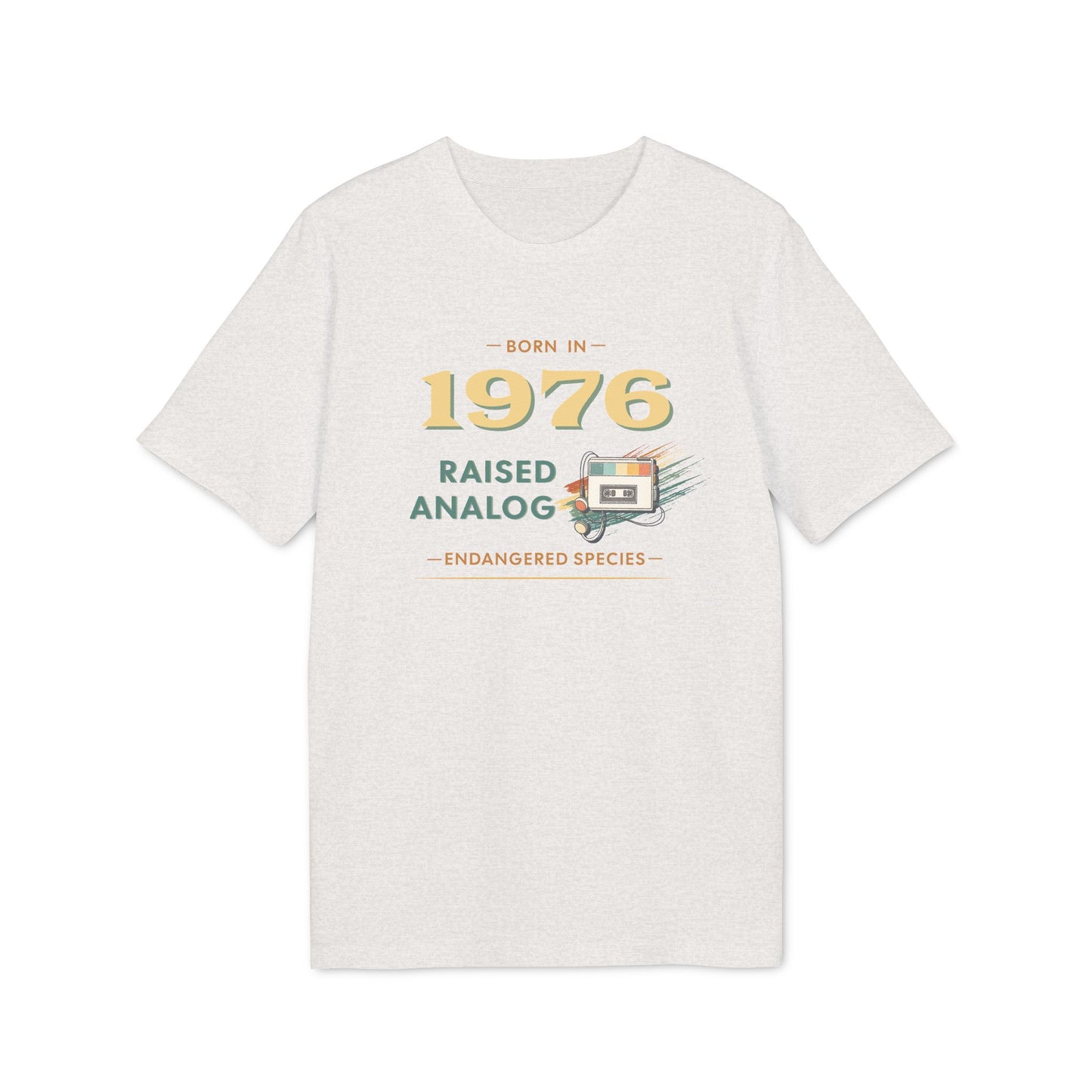 Born 1976 - Raised analog Herren T-Shirt 50. Geburtstag