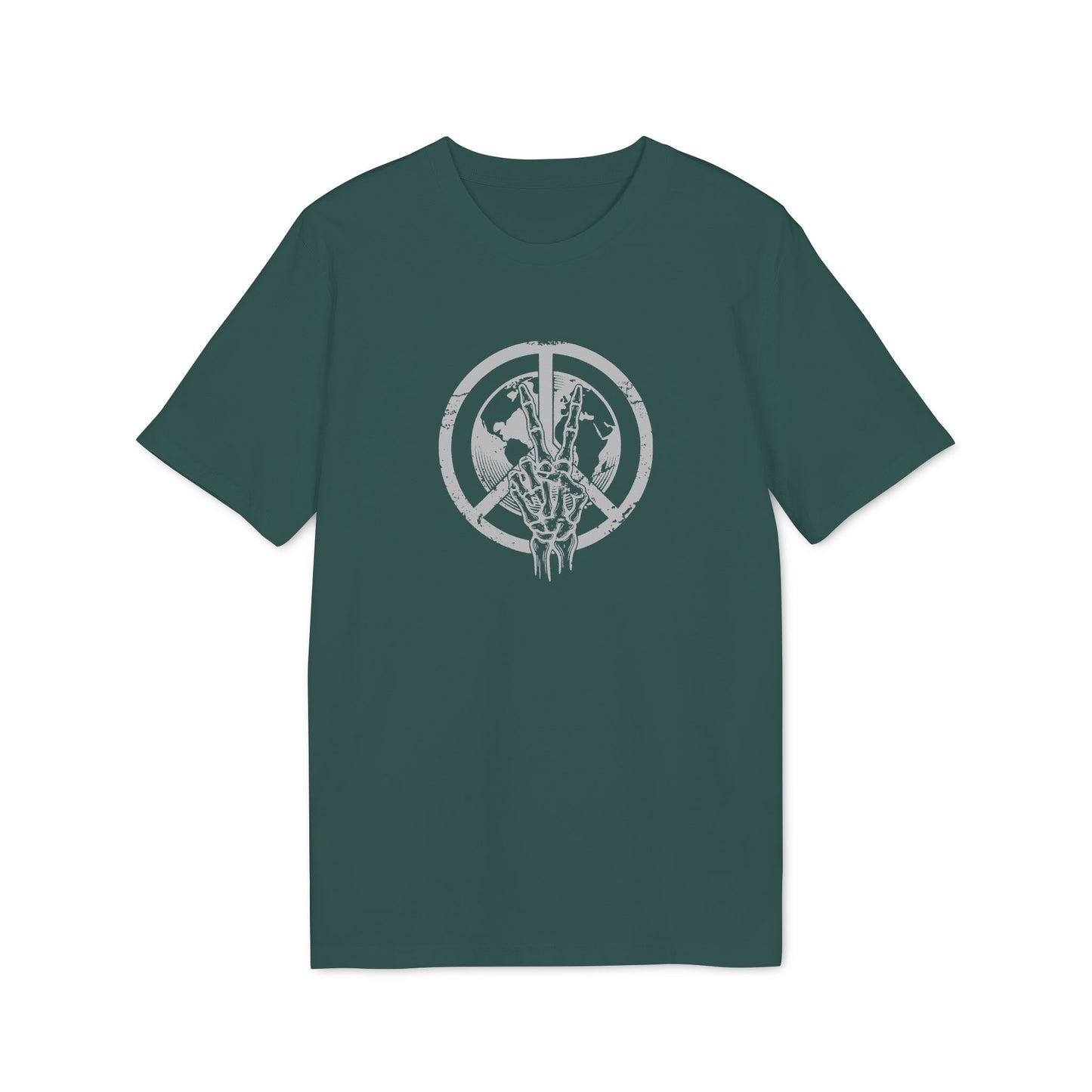 Skeletthand-Friedens-Shirt Herren Bio-Baumwolle