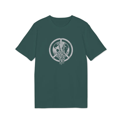 Skeletthand-Friedens-Shirt Herren Bio-Baumwolle