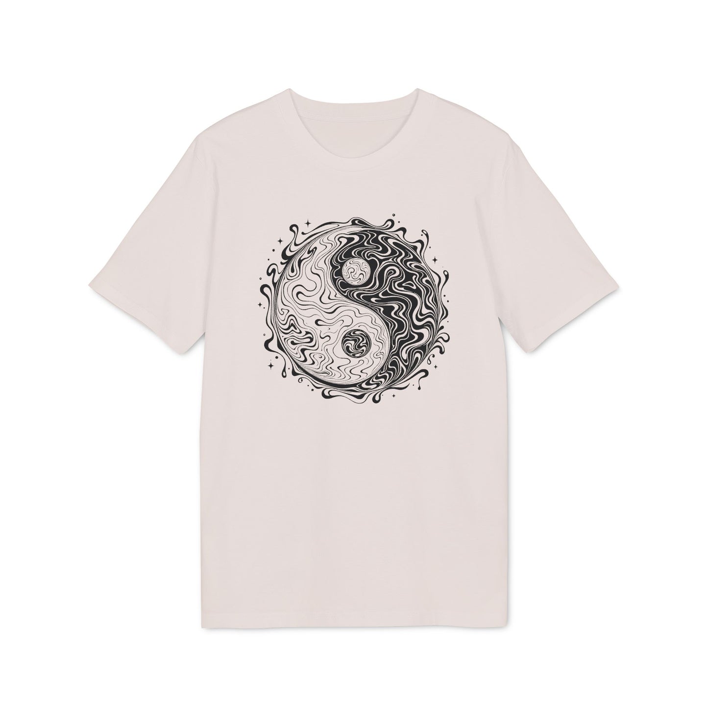 T-Shirt mit Yin-Yang-Symbol in psychedelischem Stil für Damen und Herren
