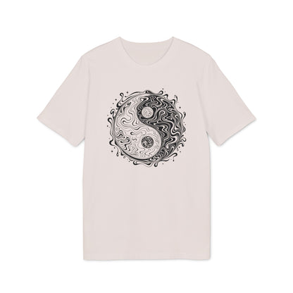 T-Shirt mit Yin-Yang-Symbol in psychedelischem Stil für Damen und Herren