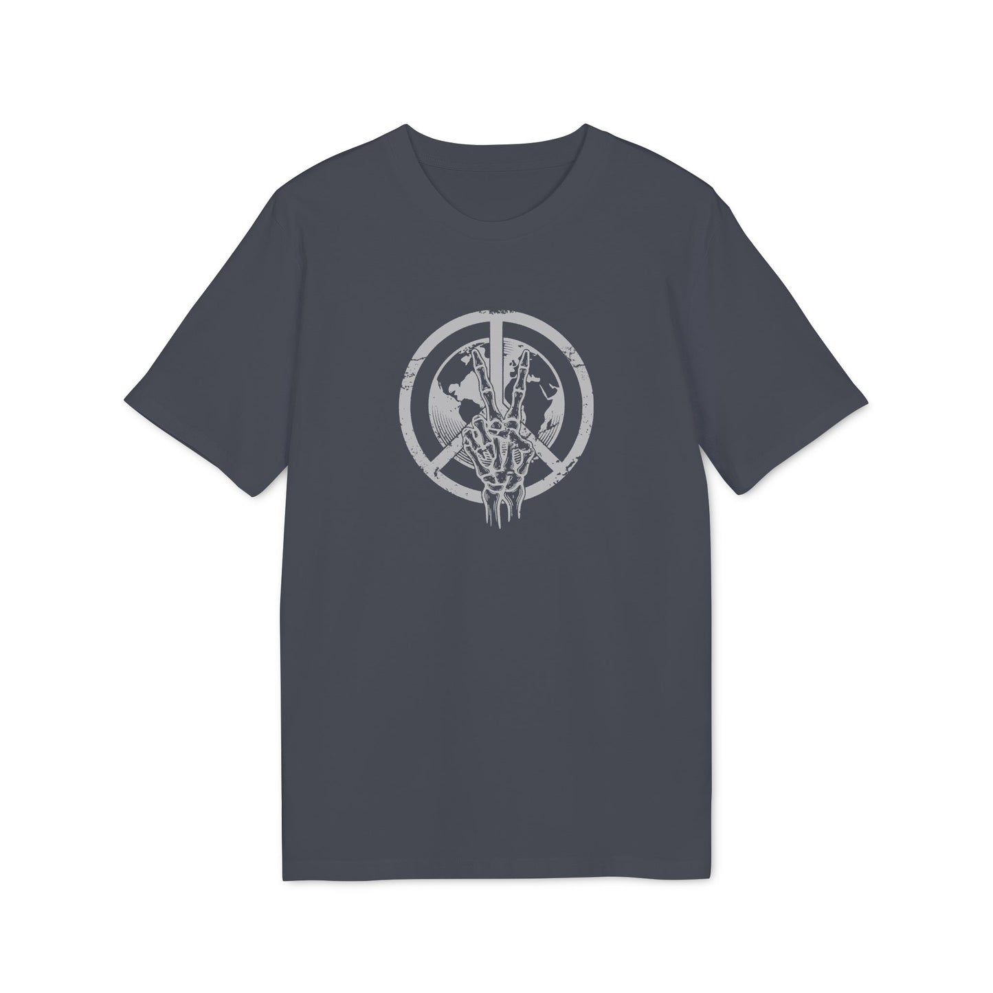 Skeletthand-Friedens-Shirt Herren Bio-Baumwolle