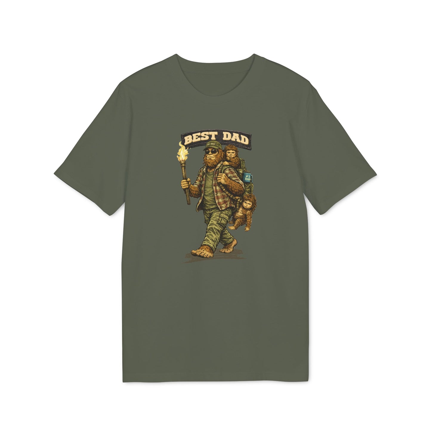 Best Dad - T-Shirt für Herren mit Bigfoot-Motiv