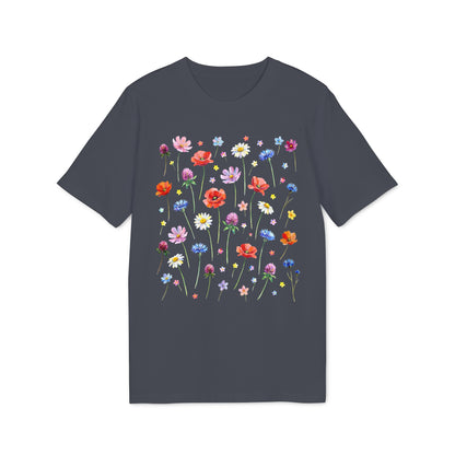 Wildblumen Aquarell T-Shirt Damen Bio Baumwolle
