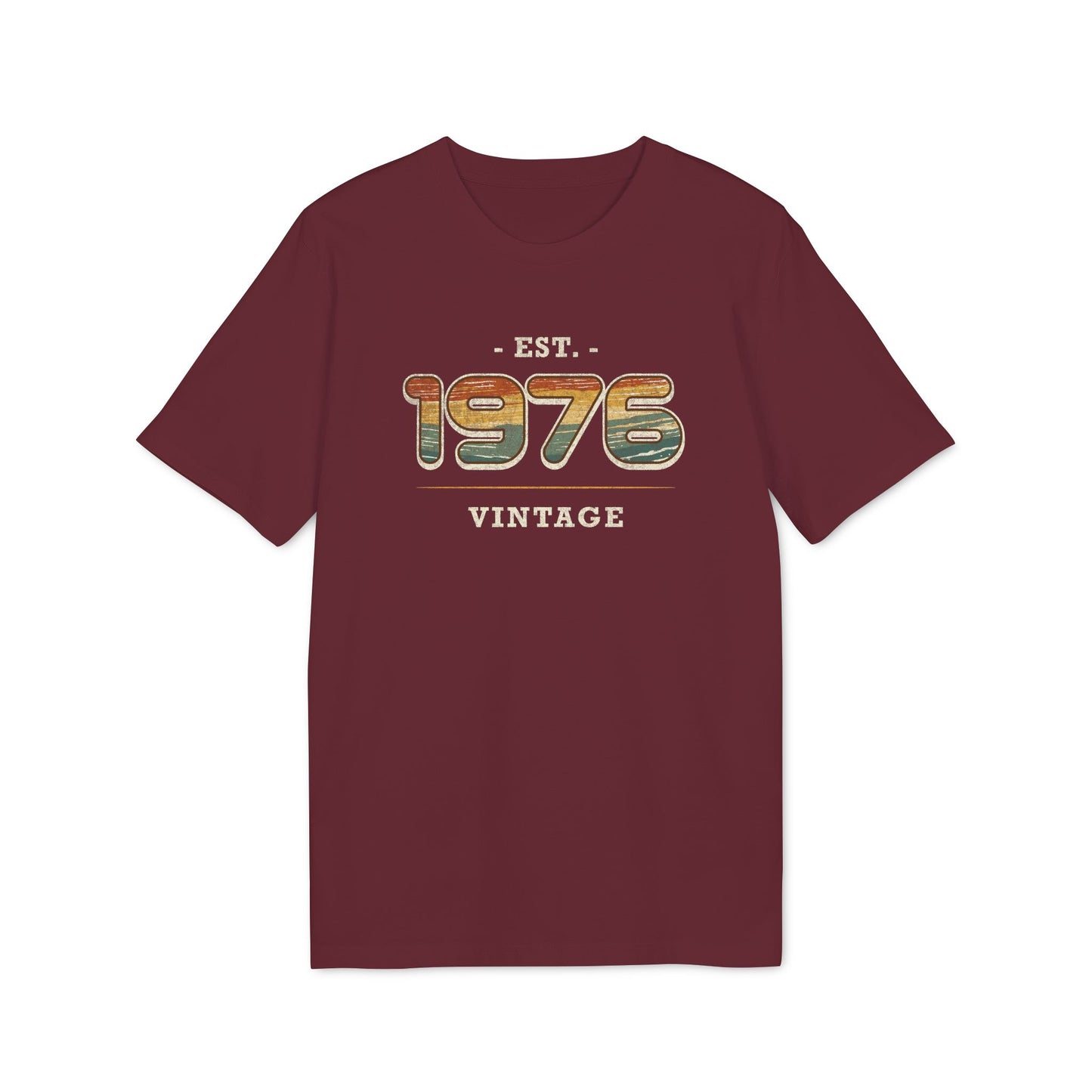 Vintage 1976 Geburtstag Shirt Herren Bio-Baumwolle