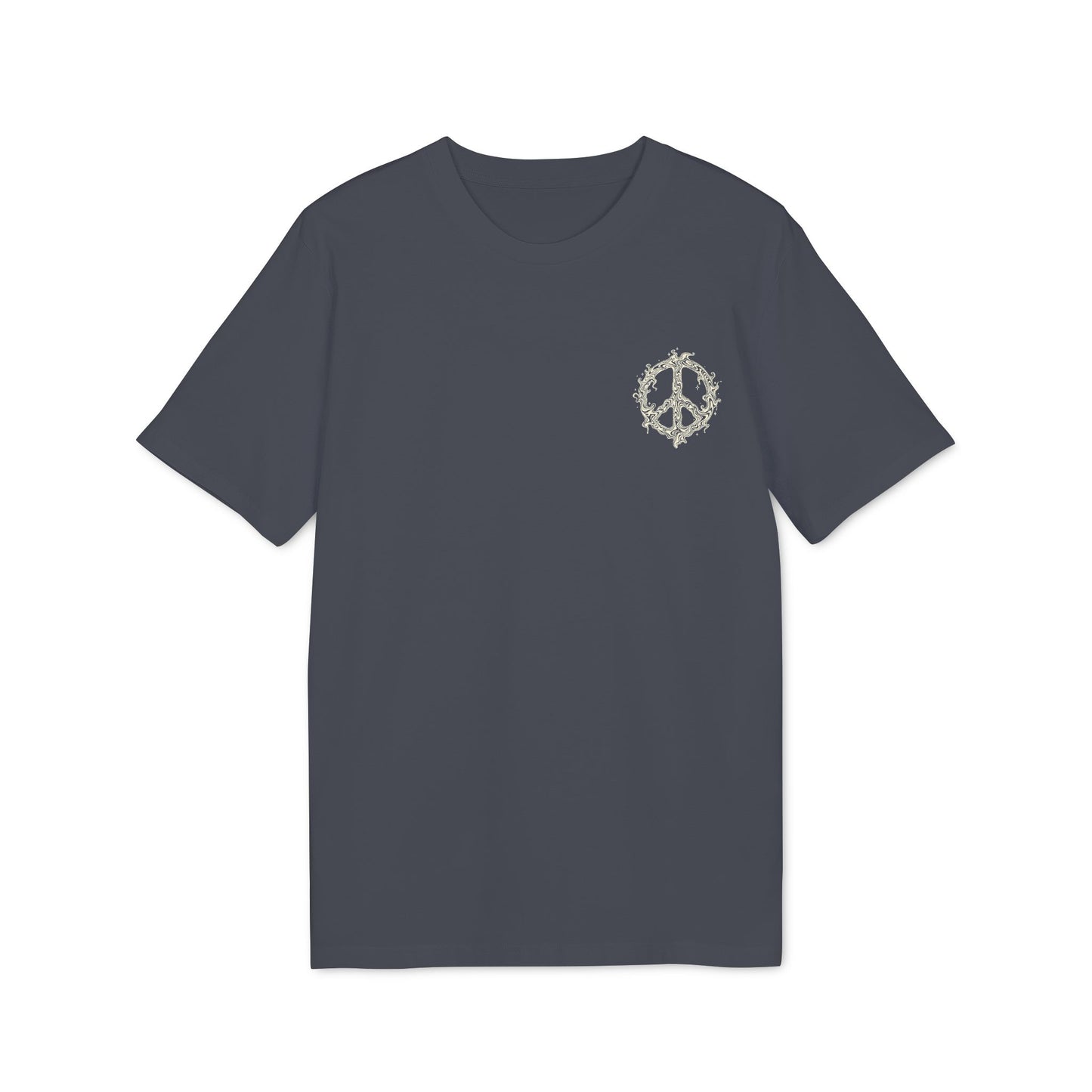 Psychedelisches Shirt mit kleinem Friedenssymbol für Damen und Herren