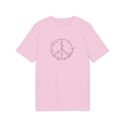 Hippie Friedenszeichen T-Shirt Damen, Bio-Baumwolle