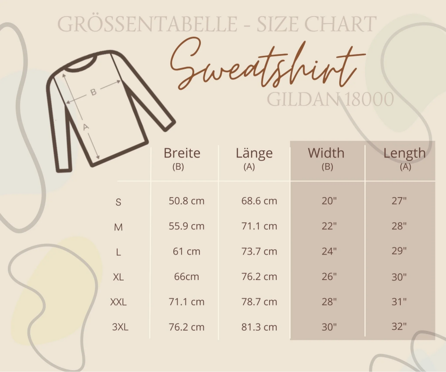 GroessentabelleGildan18000