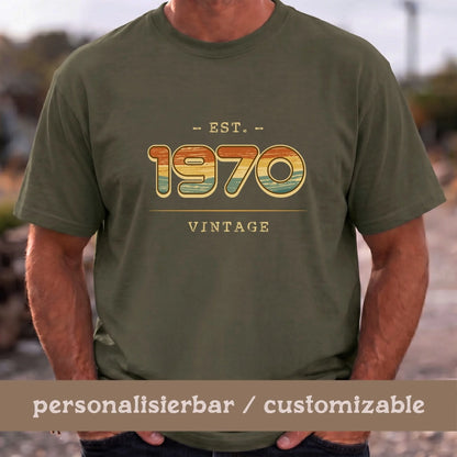 STTU169_MA_Khaki_Personalisierbar_Est1970_Vintage