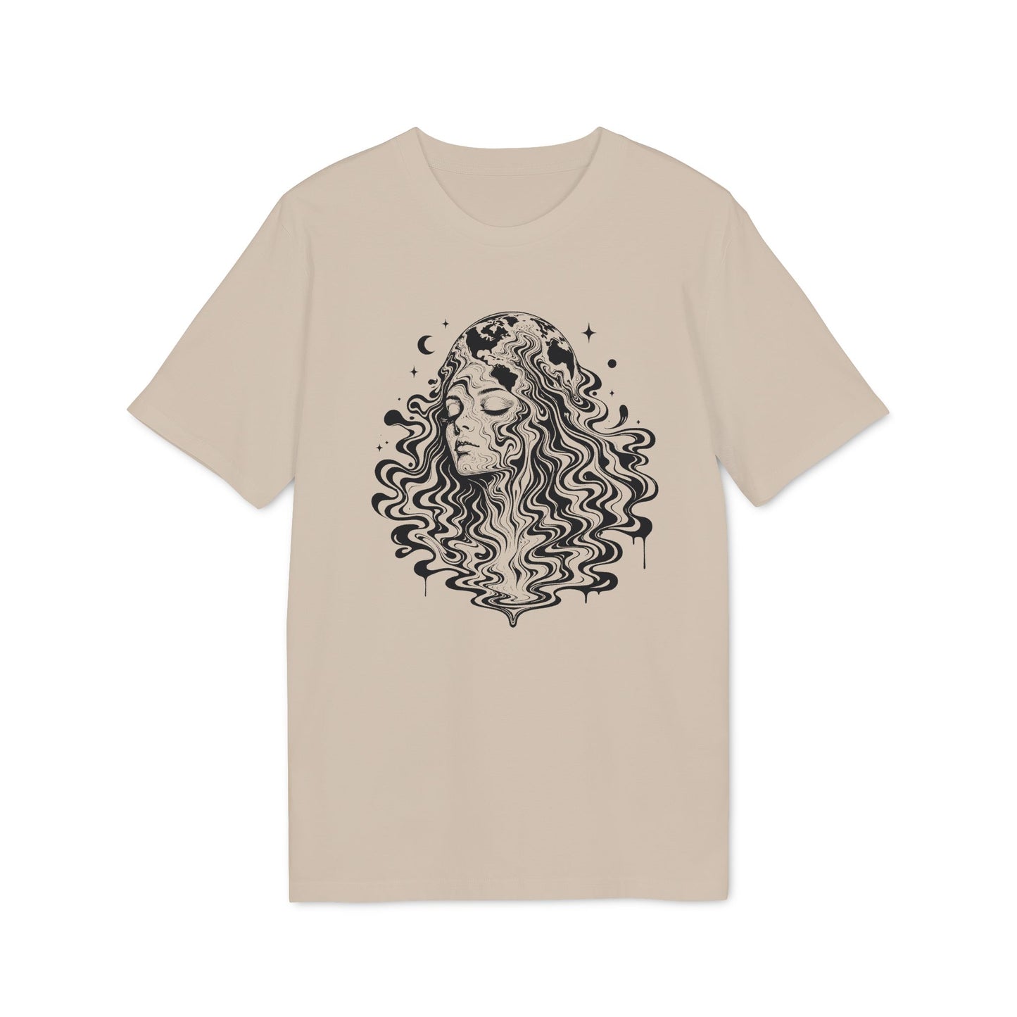 Psychedelisches und spirituelles Shirt mit Mutter Erde