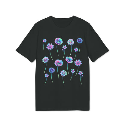 Blumen Shirt Damen blauer Print