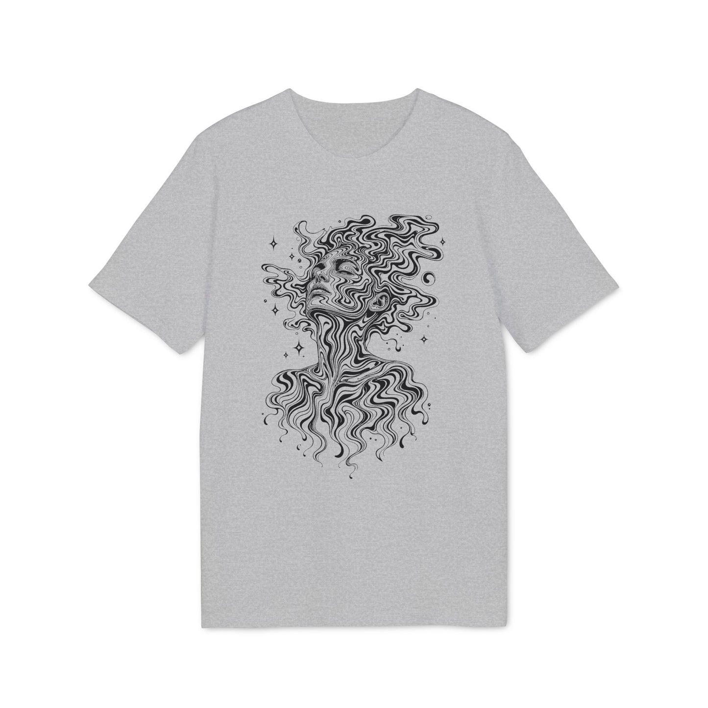 Psychedelisches Damen T-Shirt mit Frauenporträt