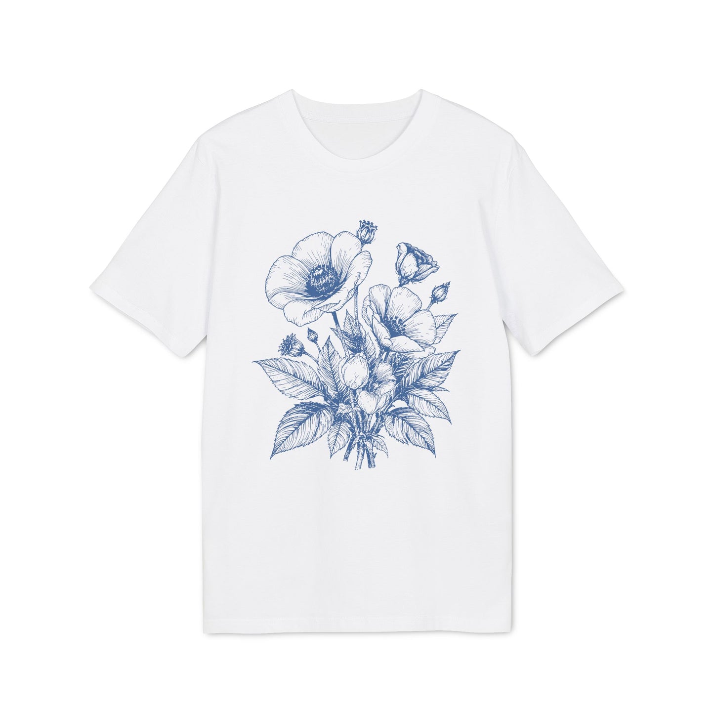 Retro Mohnblumen T-Shirt Damen Bio Baumwolle