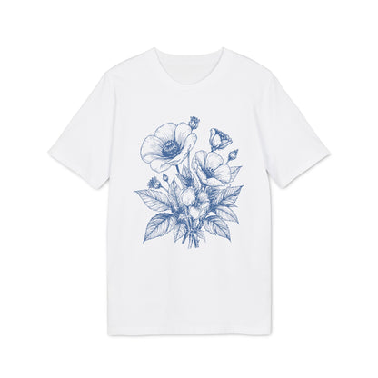 Retro Mohnblumen T-Shirt Damen Bio Baumwolle