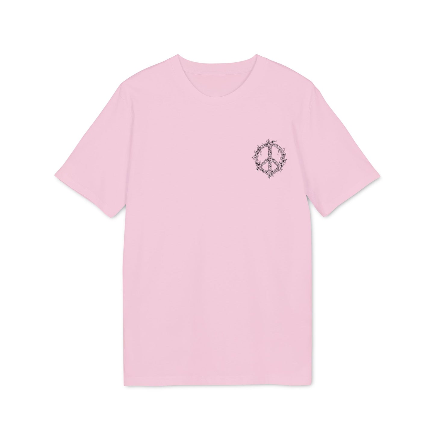 Psychedelisches Shirt mit kleinem Friedenssymbol für Damen und Herren