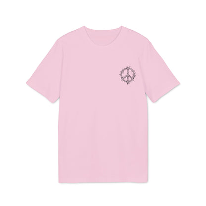 Psychedelisches Shirt mit kleinem Friedenssymbol für Damen und Herren