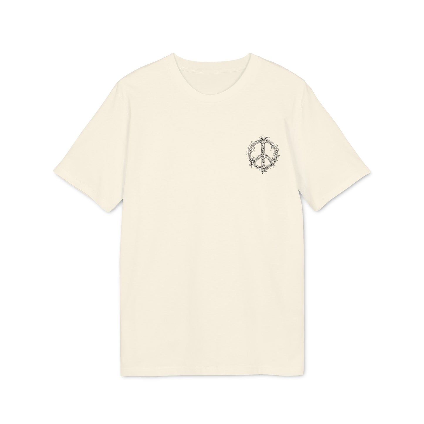 Psychedelisches Shirt mit kleinem Friedenssymbol für Damen und Herren