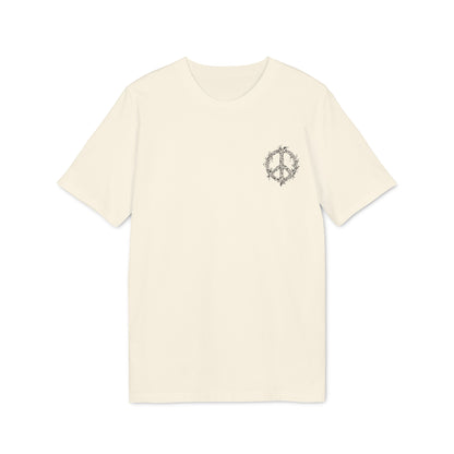 Psychedelisches Shirt mit kleinem Friedenssymbol für Damen und Herren