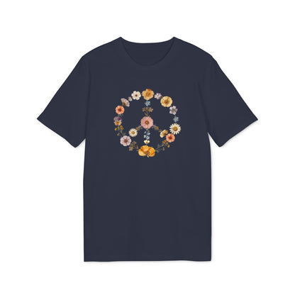 Friedenszeichen Blumen Shirt Damen Bio-Baumwolle