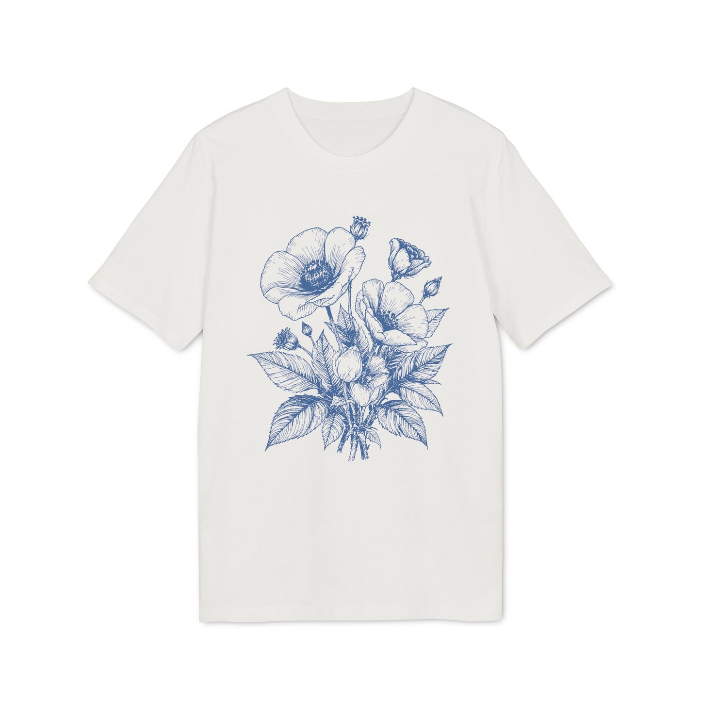 Retro Mohnblumen T-Shirt Damen Bio Baumwolle
