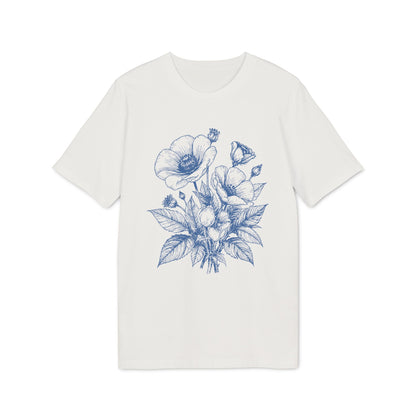 Retro Mohnblumen T-Shirt Damen Bio Baumwolle