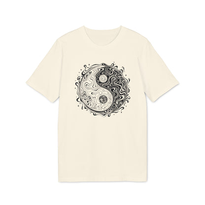 T-Shirt mit Yin-Yang-Symbol in psychedelischem Stil für Damen und Herren