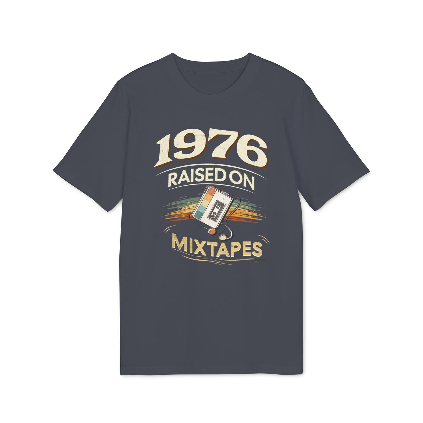 Retro T-Shirt 1976, RAISED ON MIXTAPES