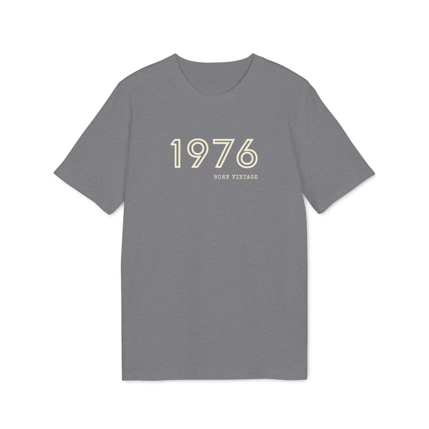 1976 Born Vintage Shirt Damen & Herren, Bio-Baumwolle