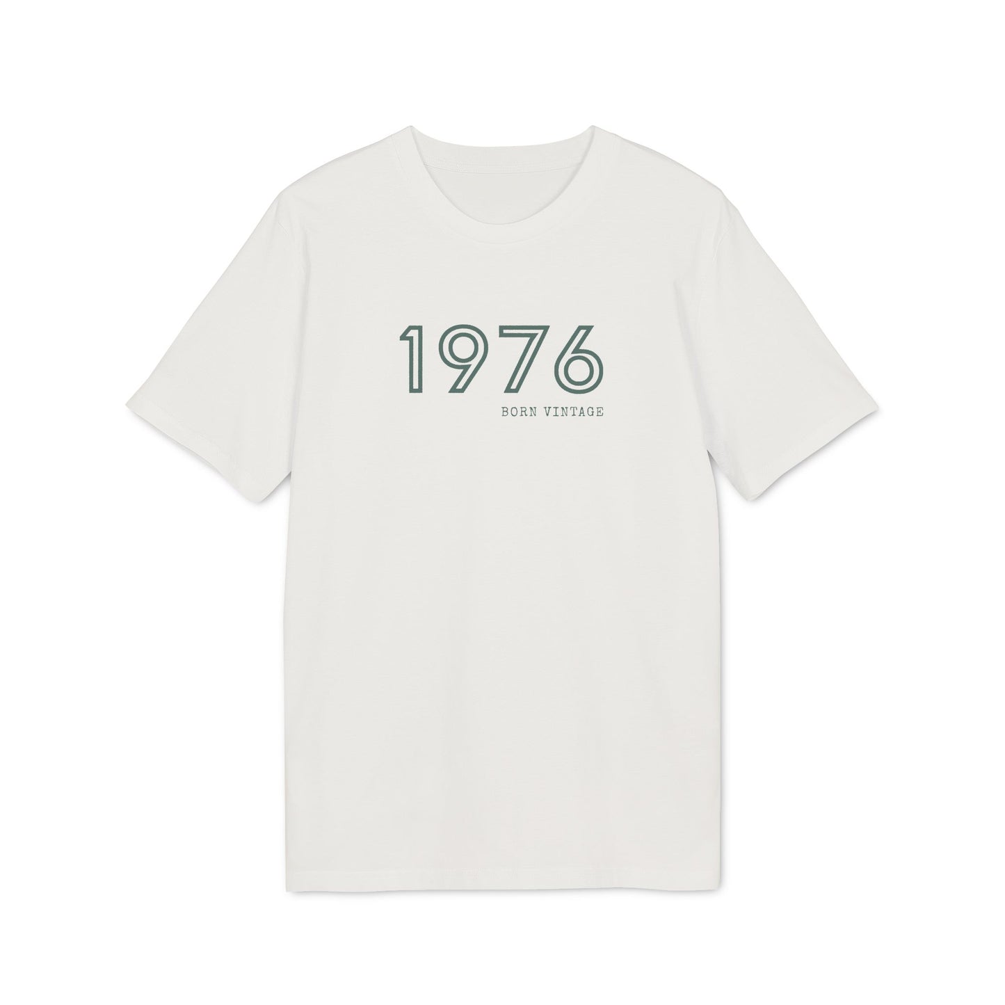 1976 Born Vintage Shirt Damen & Herren, Bio-Baumwolle