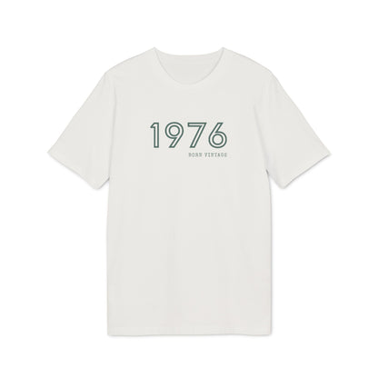 1976 Born Vintage Shirt Damen & Herren, Bio-Baumwolle