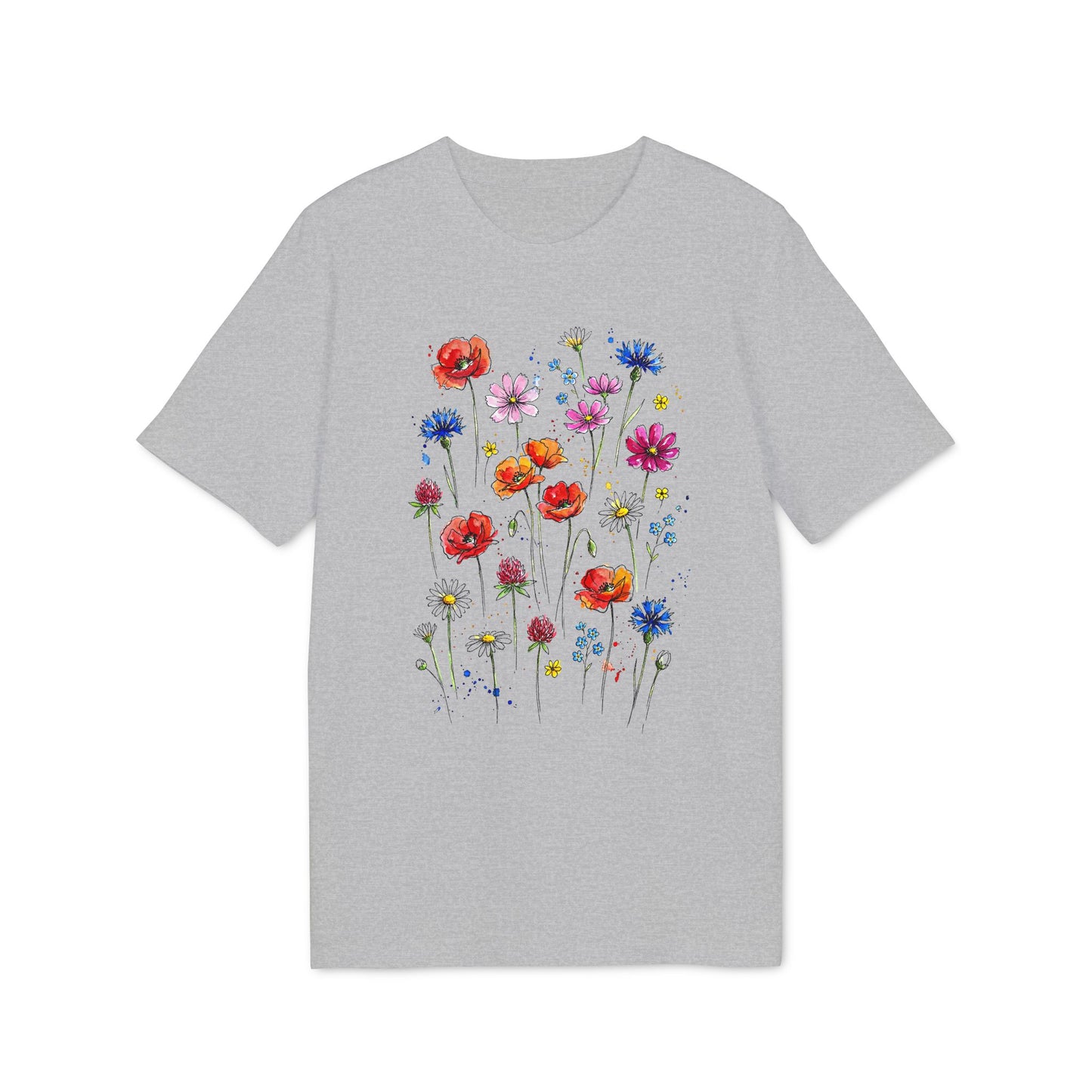 Blumen T-Shirt Damen aus Bio-Baumwolle