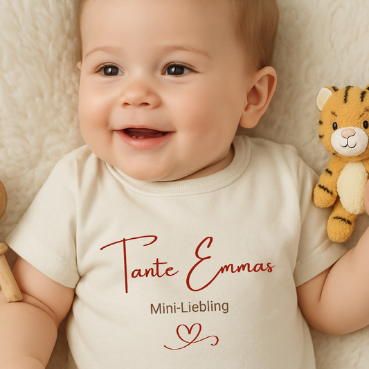 Baby T-Shirt aus 100% Baumwolle in Bio-Qualität Tante Emmas Lieblingsperson - Baby Organic Shirt