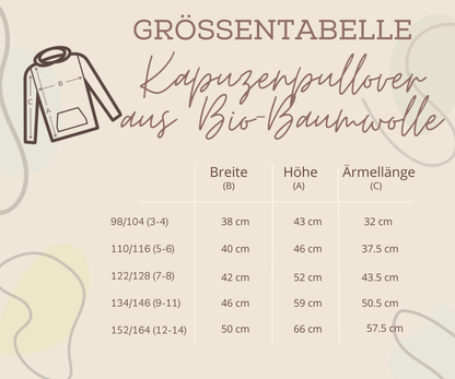 Kinder-Hoodie aus 100% Bio-Baumwolle mit 9 süßen Schneemännern - Kids Organic Hoodie