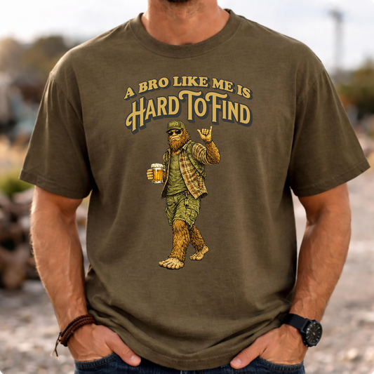„A Bro Like Me Is Hard To Find“ Lustiges Sasquatch Bigfoot T-Shirt für Chef, Retro Vintage Geschenkidee für Chefs, Naturliebhaber Kopie - Organic Heavy T-Shirt
