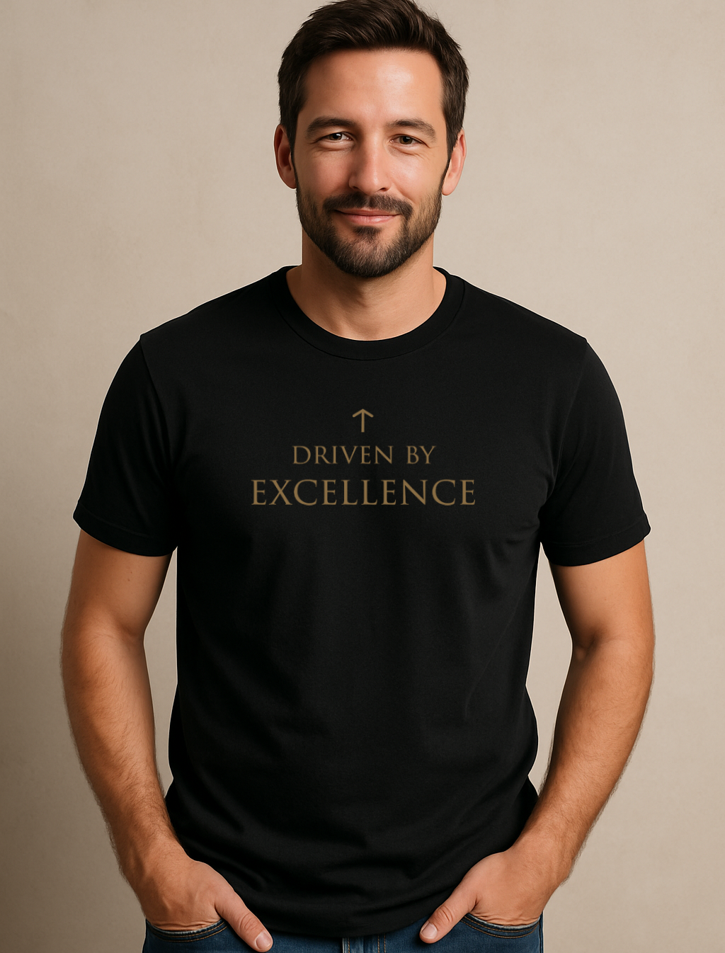 Herren-T-Shirt mit Humor: Driven by excellence - Premium Shirt