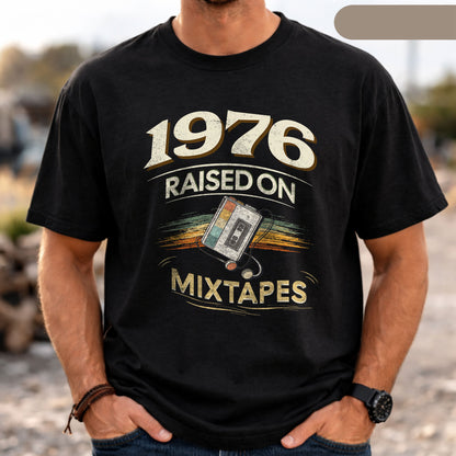 Retro T-Shirt 1976, RAISED ON MIXTAPES