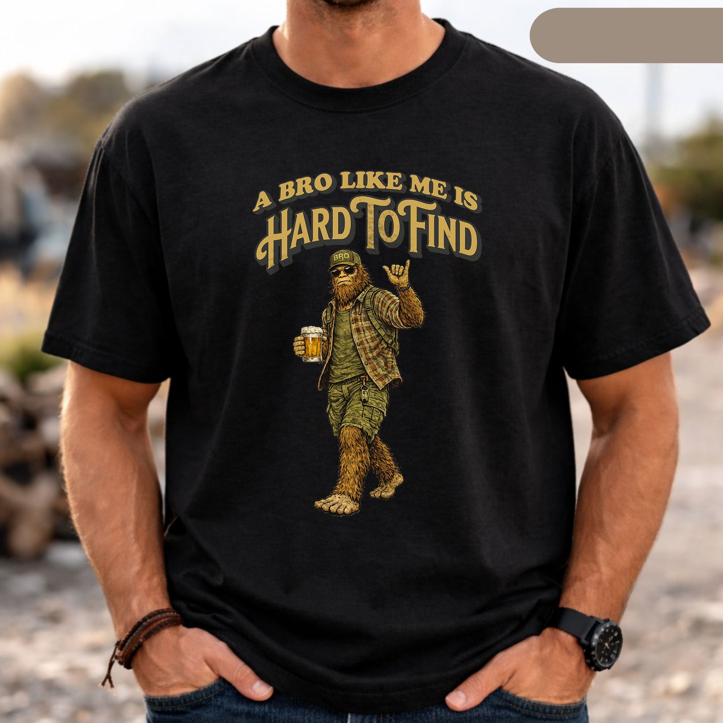 Lustiges Geschenk für Kumpel oder Bruder: A bro like me is hard to find