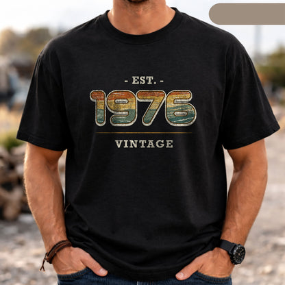 Vintage 1976 Geburtstag Shirt Herren Bio-Baumwolle