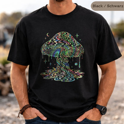 Shirt mit psychedelischem Pilz für Damen und Herren