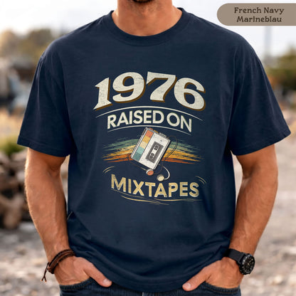 Retro T-Shirt 1976, RAISED ON MIXTAPES